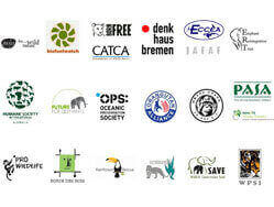 Die Logos der NGOs, die an dem offenen Brief an First Resources Ltd. beteiligt sind.