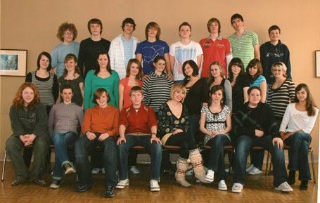 Klassenfoto der 10. Klasse des Max-Klinger-Gymnasiums.