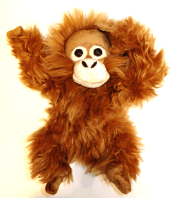 Ein Plüsch-Orang-Utan.