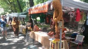 Informations- und Verkaufsstand unseres Vereins bei der Leipziger Ökofete.