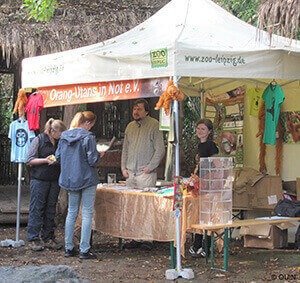Unser Infostand bei den Aktionstagen im Leipziger Zoo.