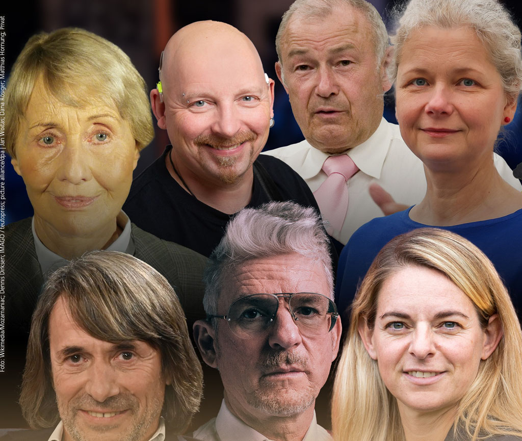 Die Gäste der Sendung 3nach9: Heinz Strunk, Nia Künzer, Brigitte Seebacher, Günther Beckstein mit Christian Lilienweiß Hubert Messner und Julia Cissewski.